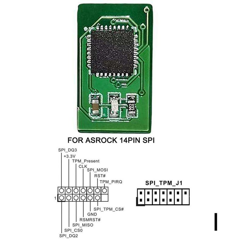 TPM2.0 security module supports multiple motherboard brands (12, 14, 18, 20-1 pins).